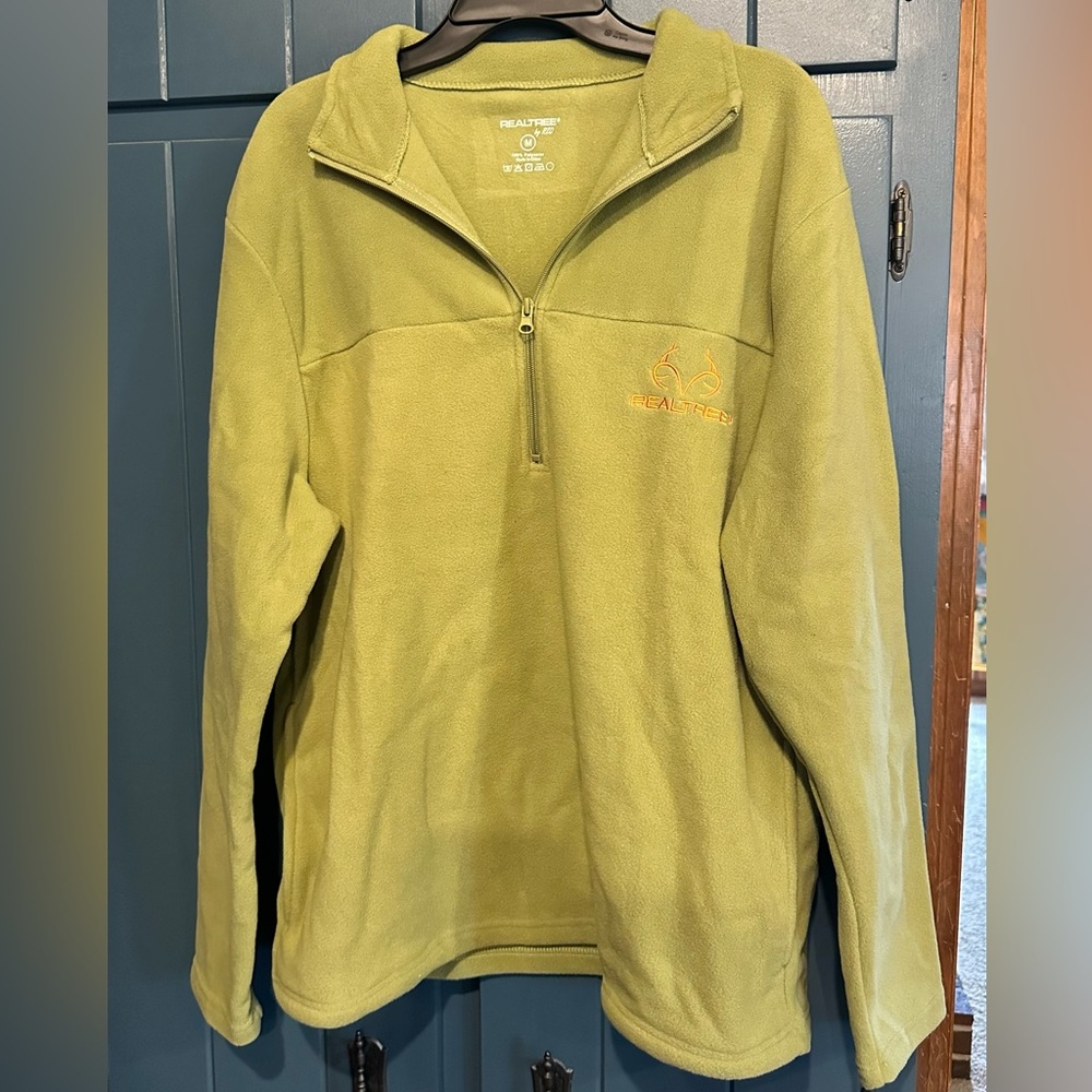 Realtree Men's Moss Green Zip-Up Sweater